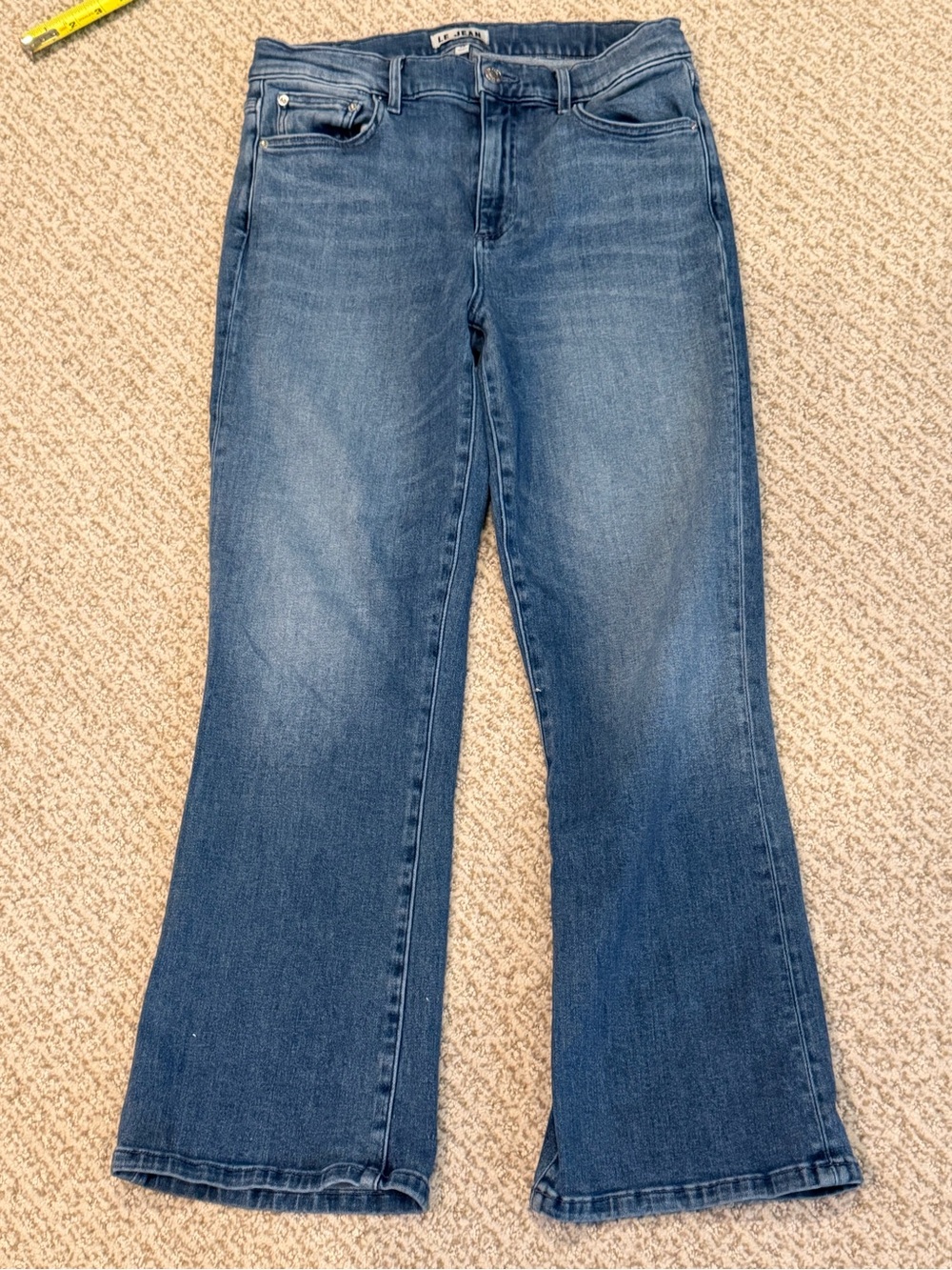 Blue Wide-Leg Women's Jeans - Flared Hem